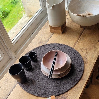 Sets de table ou napperons en feutre de laine