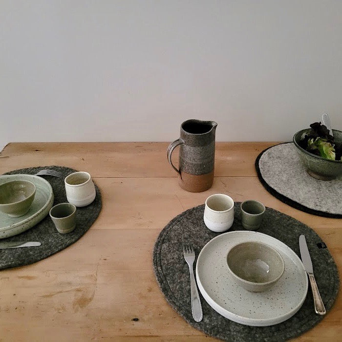 Sets de table ou napperons en feutre de laine
