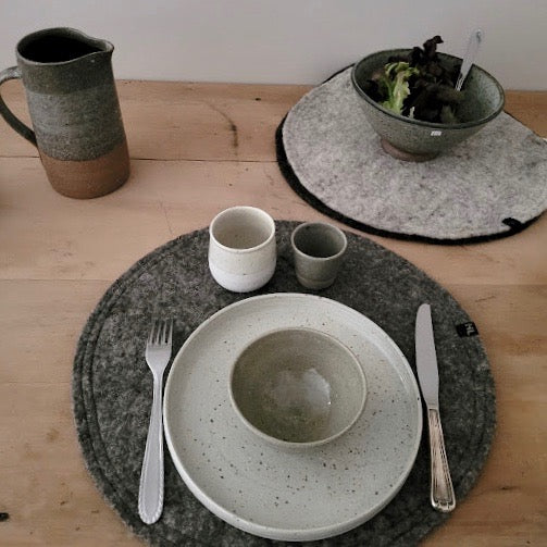 Sets de table ou napperons en feutre de laine