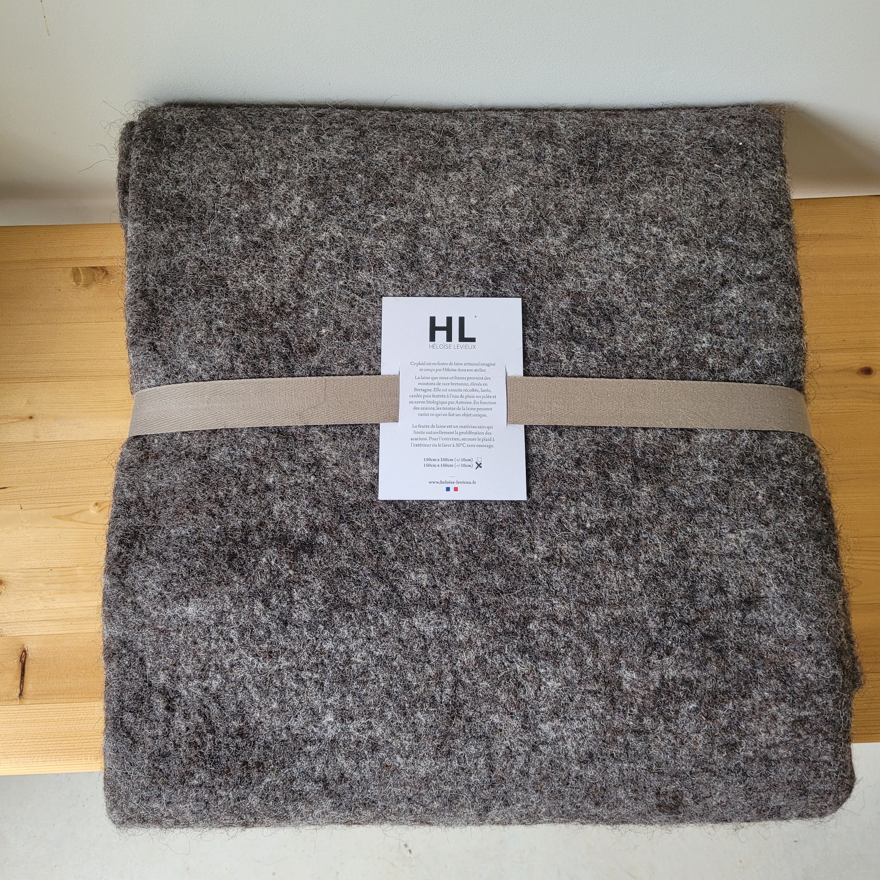 Plaid en feutre de laine