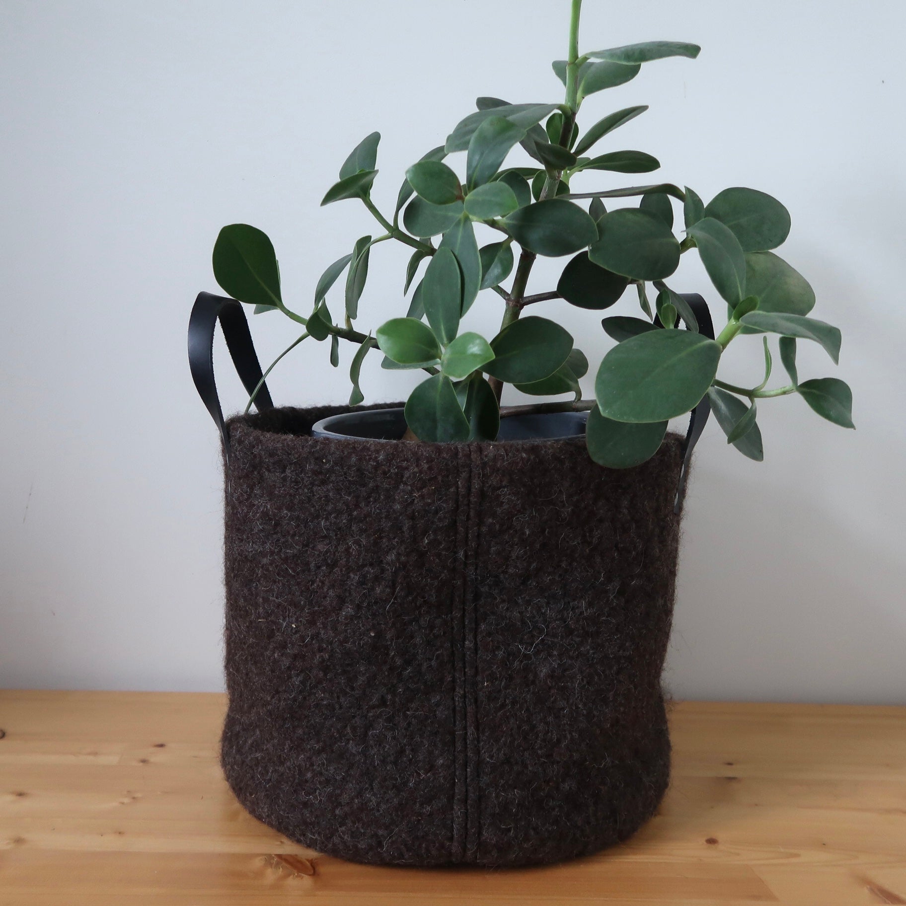 Cache-pot en feutre de laine