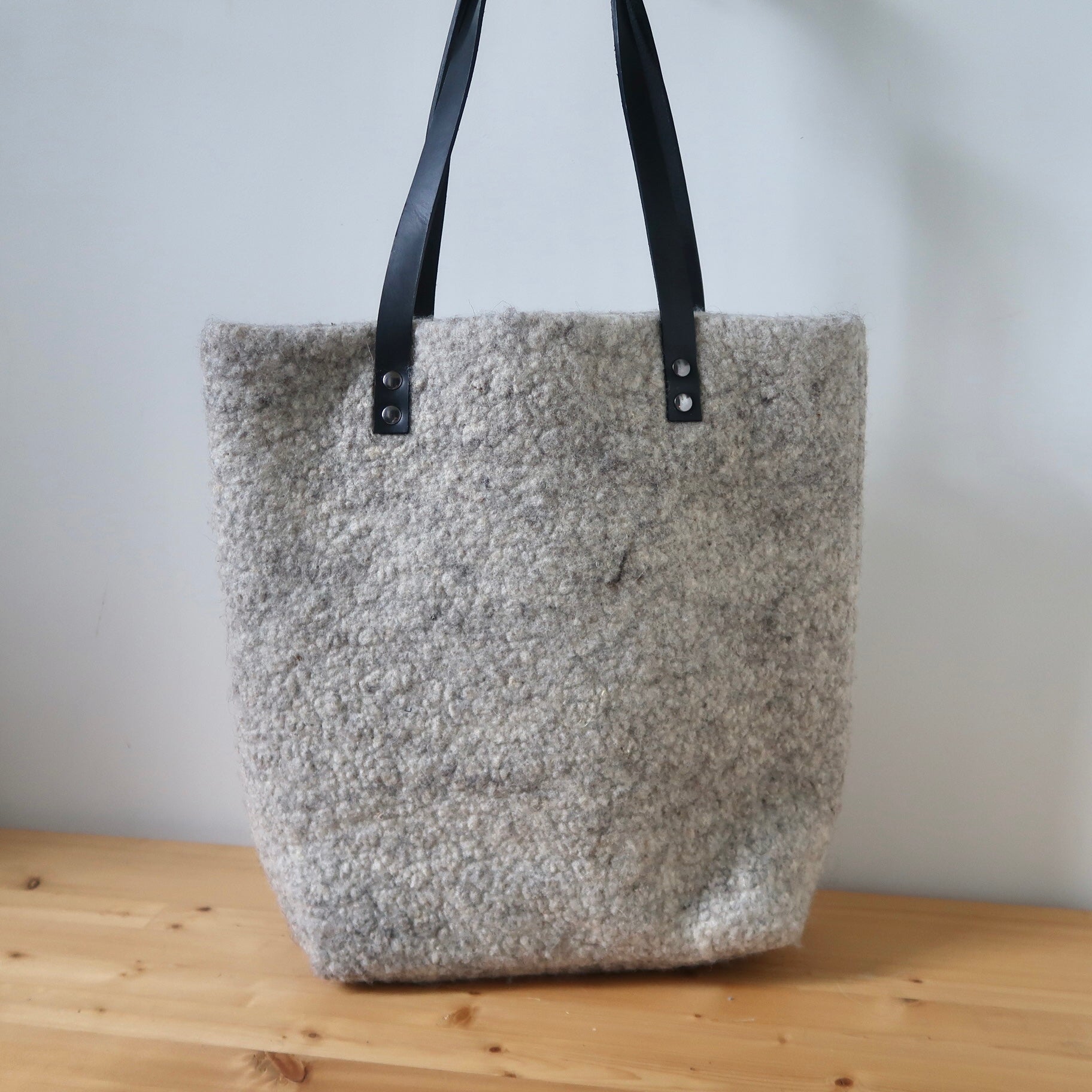 Sac cabas haut en feutre de laine
