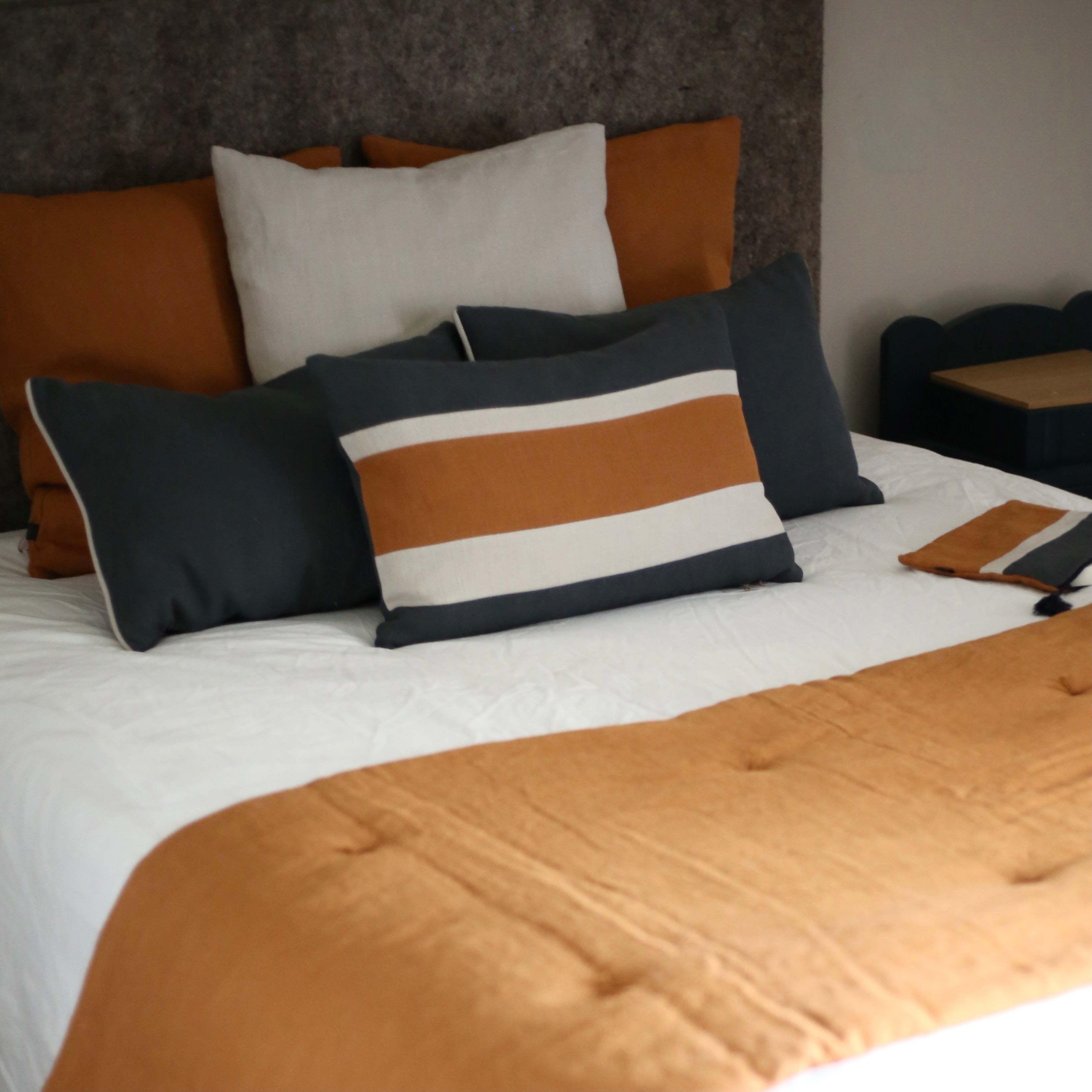 Courtepointe en lin, doublée métis de lin et coton