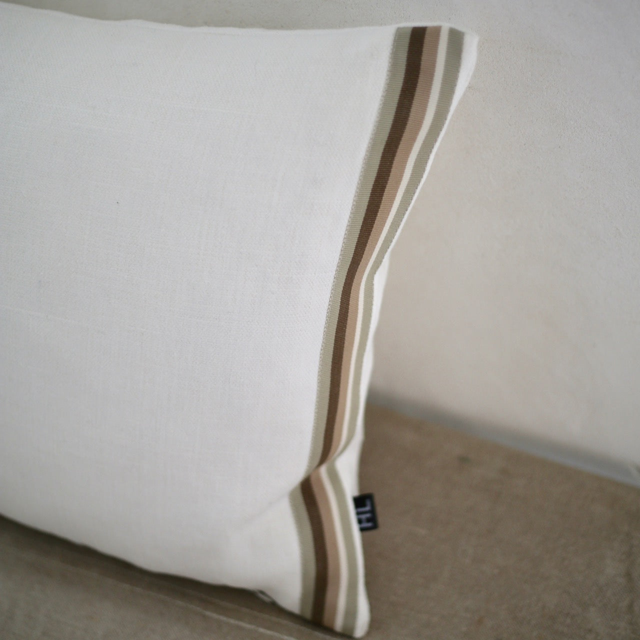 Coussins en lin, déhoussables, intérieur plumes - Format 60 x 40cm