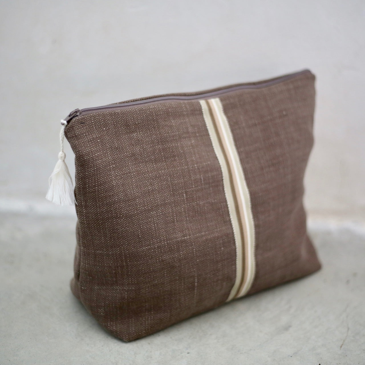 Grande trousse de toilette en lin