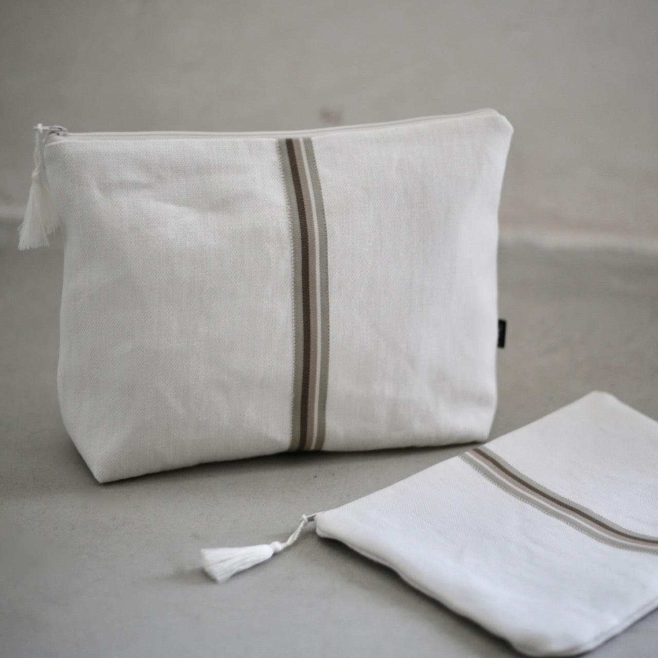 Pochette plate en lin