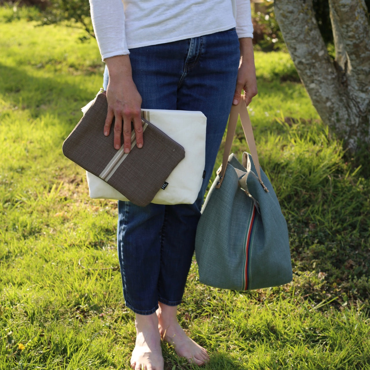 Grande trousse de toilette en lin