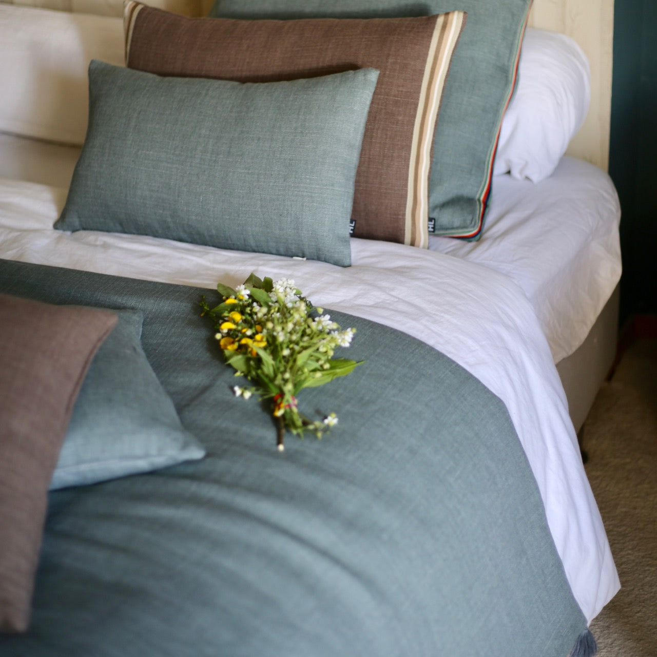 Courtepointe en lin, doublée métis de lin et coton