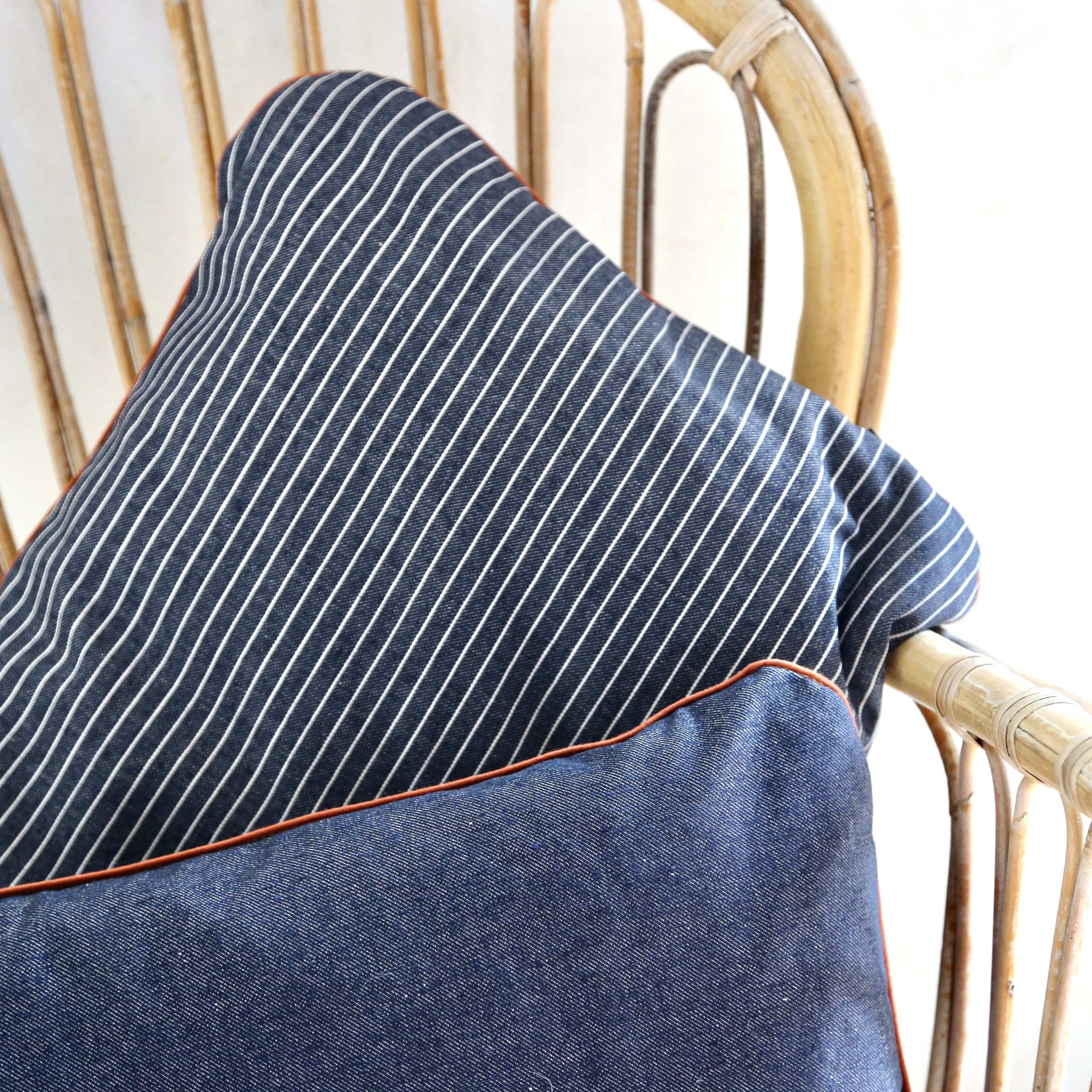 Coussins rectangles en Jean