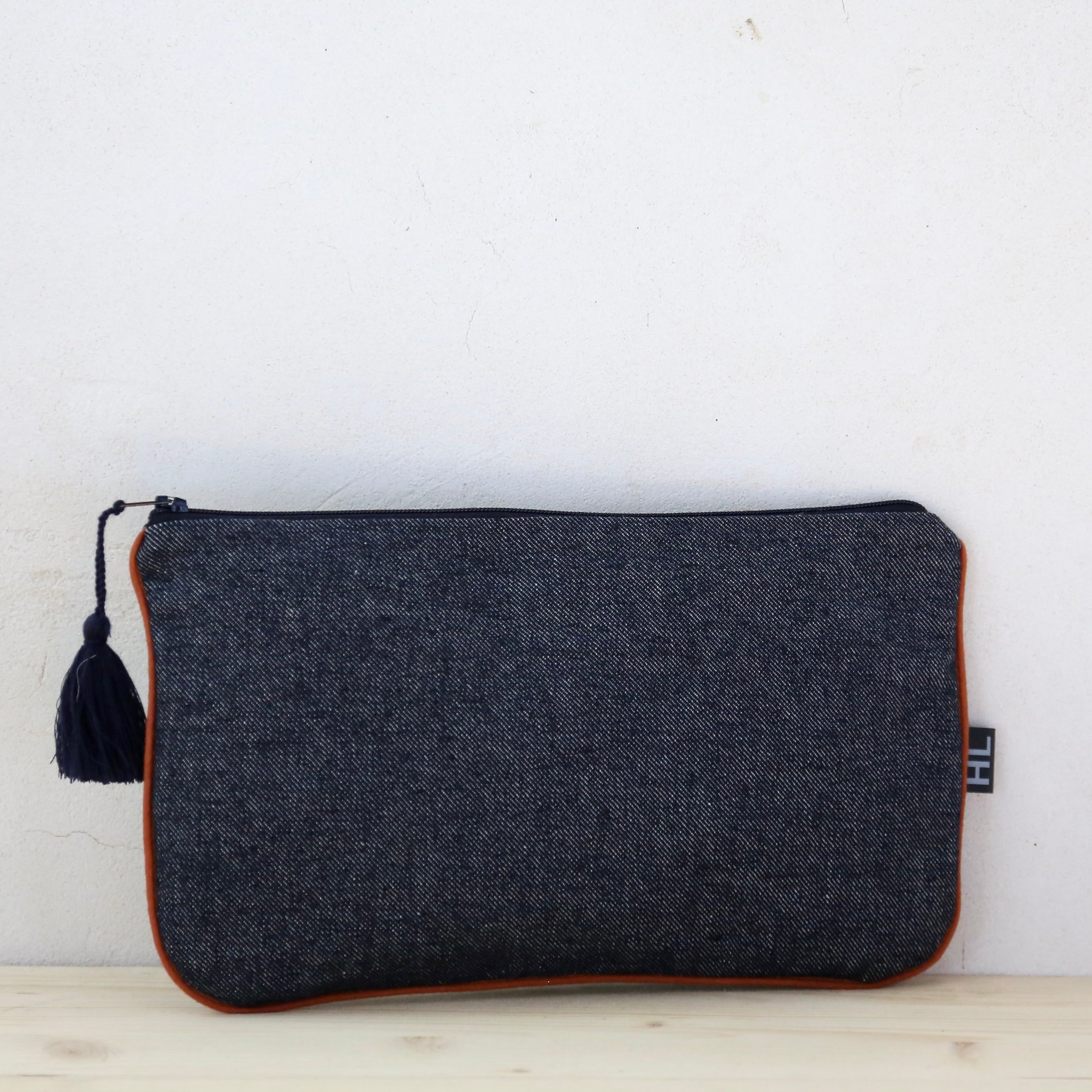 Trousse plate en jean