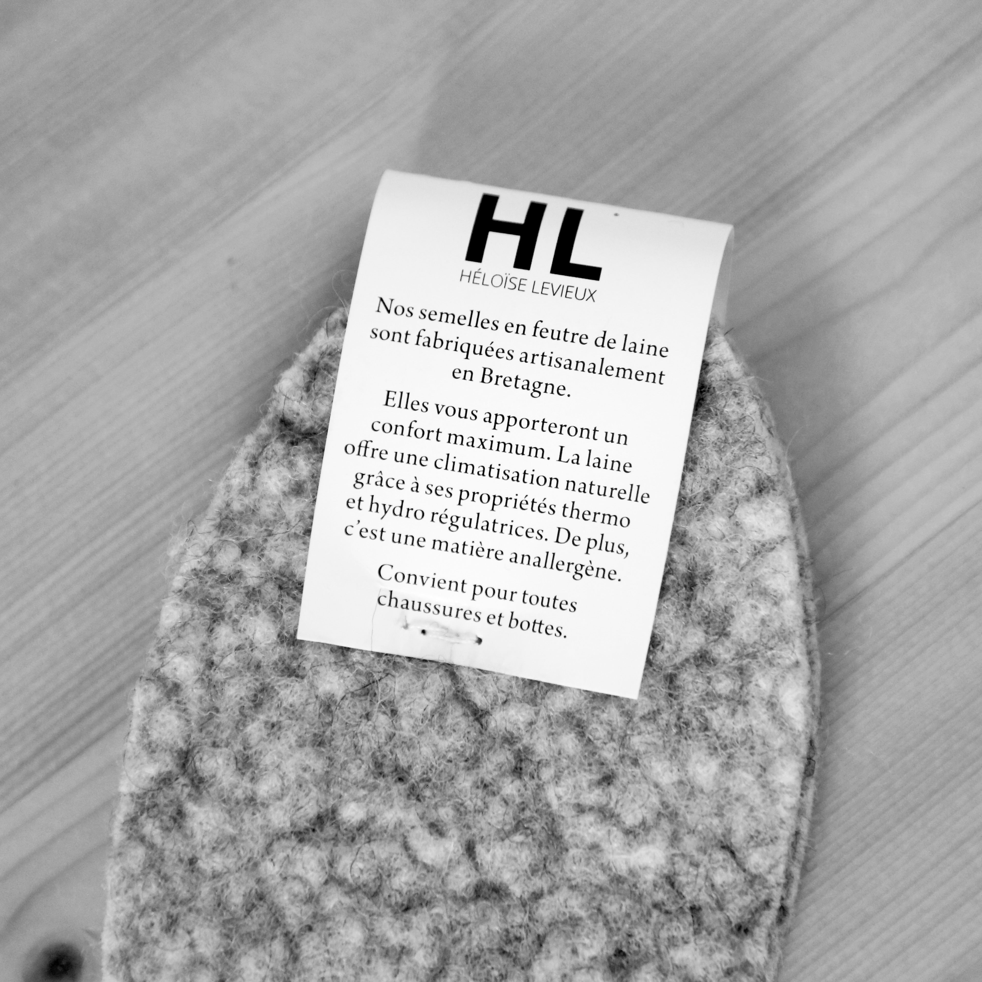 Semelles en feutre de laine