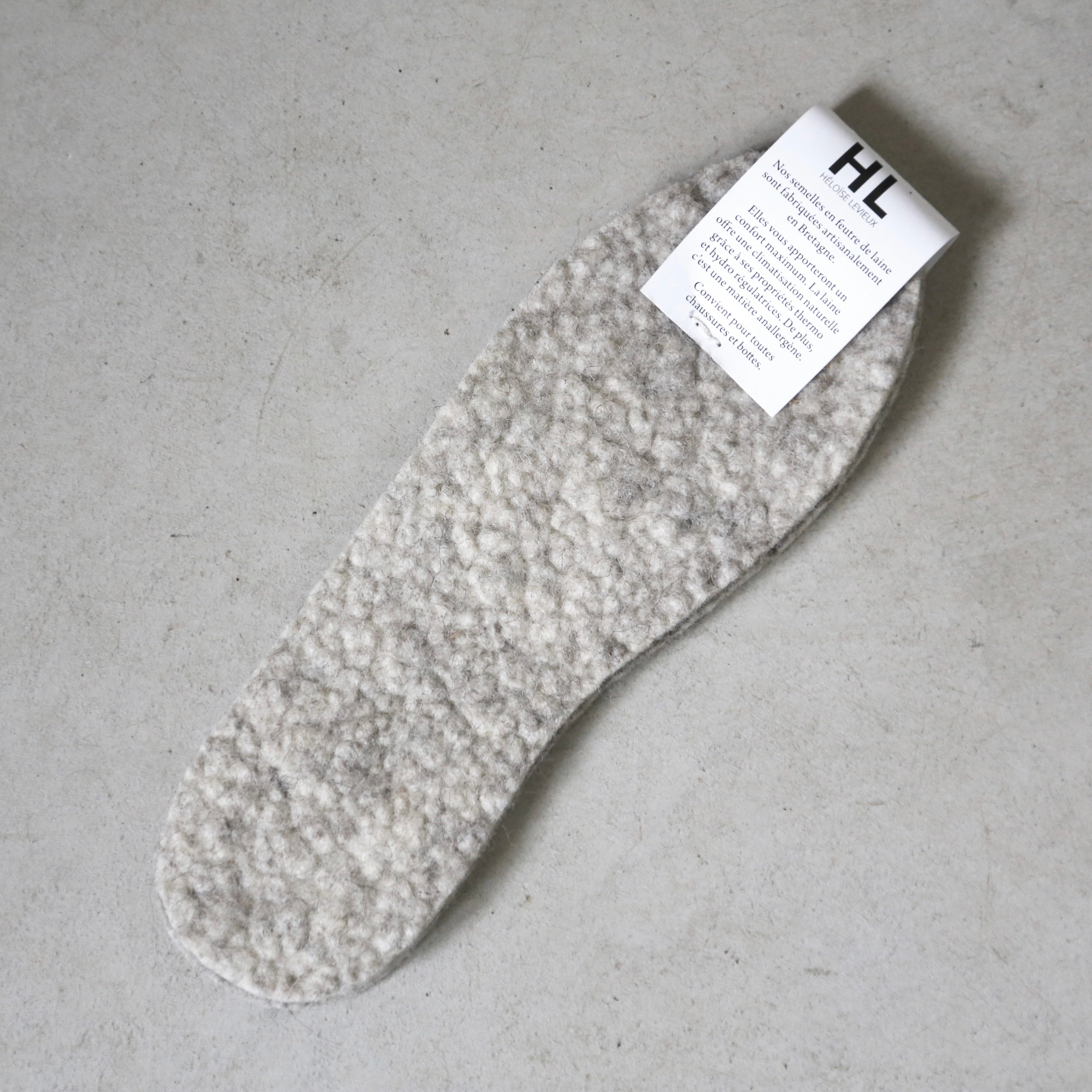 Semelles en feutre de laine