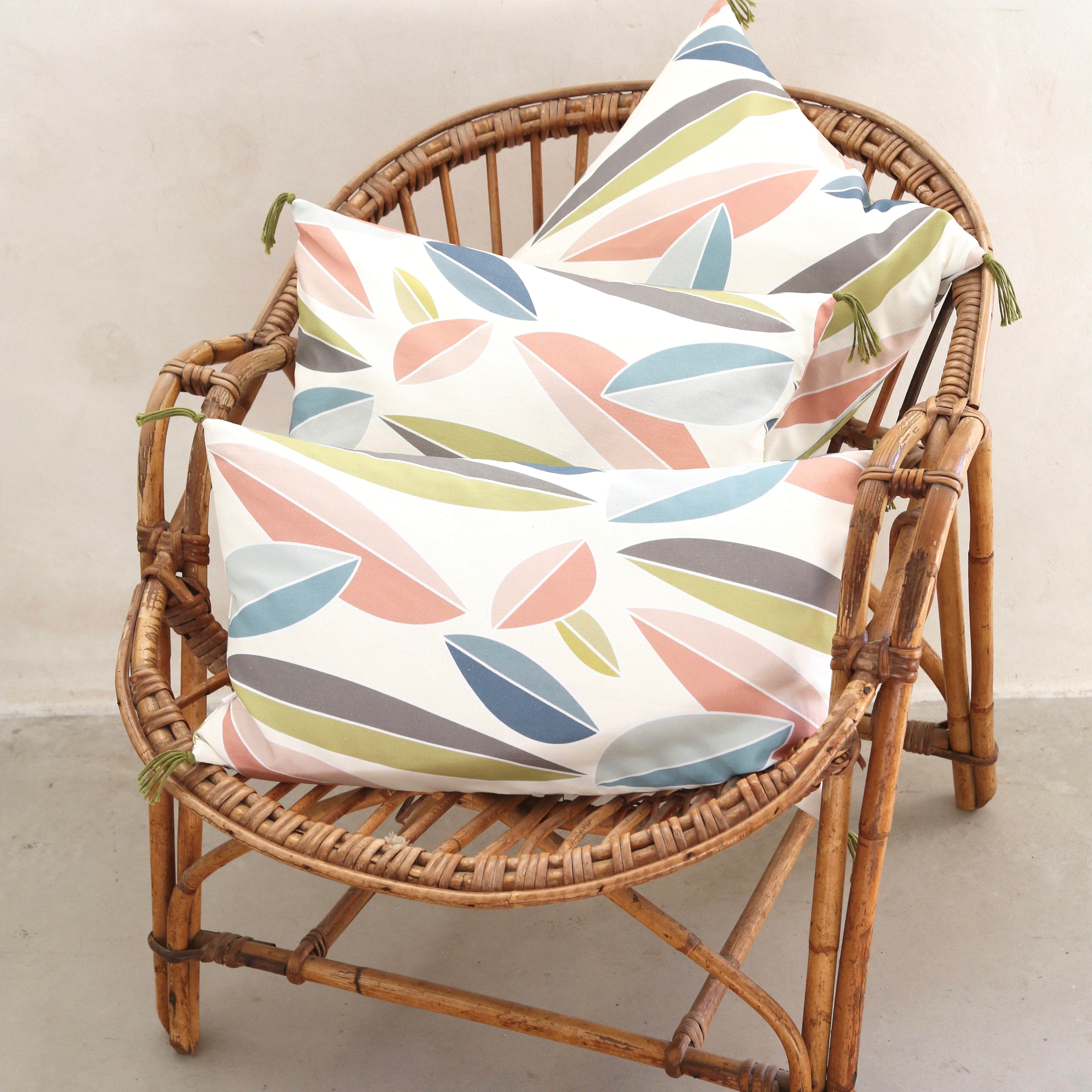 Tissu demi-natté, Feuilles colorées
