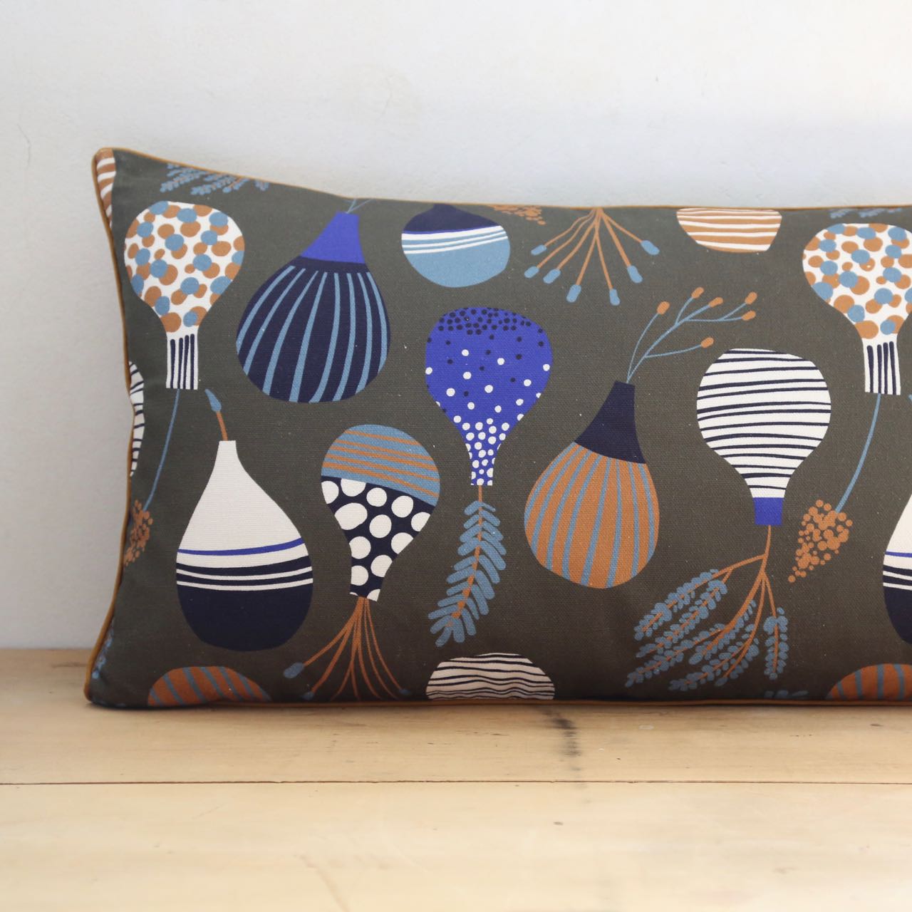 Coussins 60 x 40cm en toile de coton imprimée dans les Vosges - collection hiver