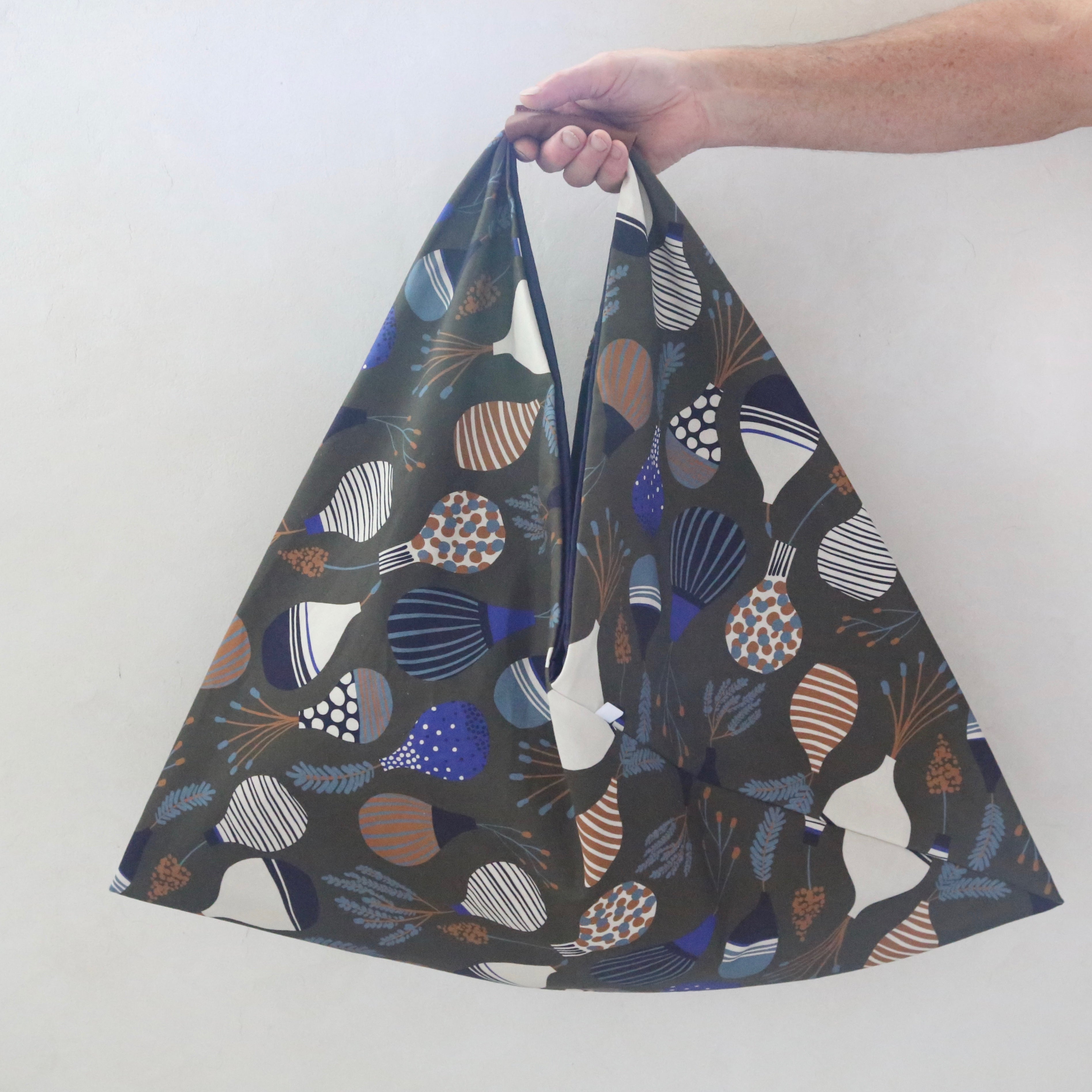 Sac origami en toile imprimée