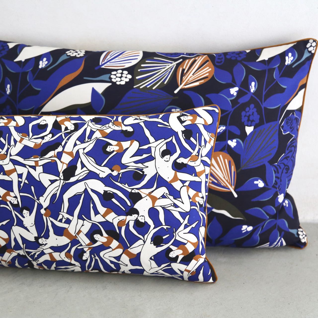 Coussin 60 X 40 cm en toile de coton imprimée dans les Vosges - collection été