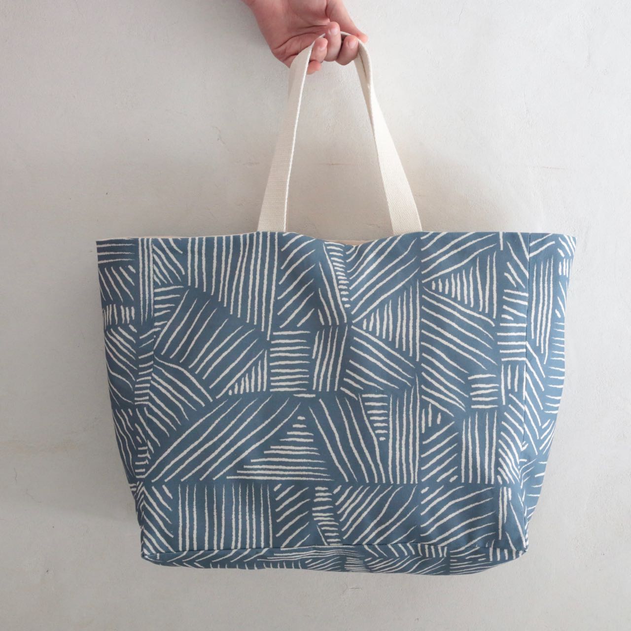 Sac cabas doublé en toile imprimée
