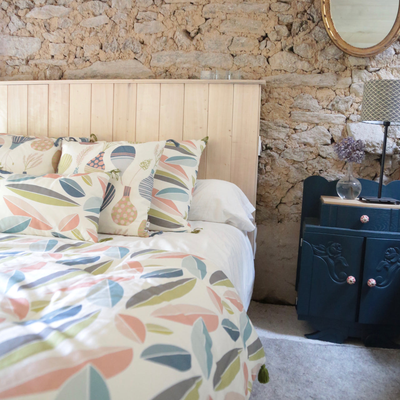 Courtepointe motif "leaf", collection "Impressions Françaises"