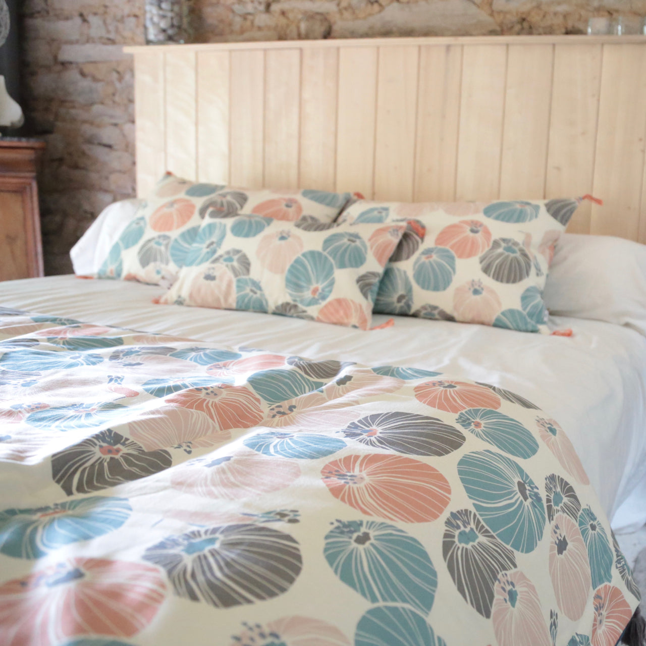 Courtepointe motif "bulbe", collection "Impressions Françaises"