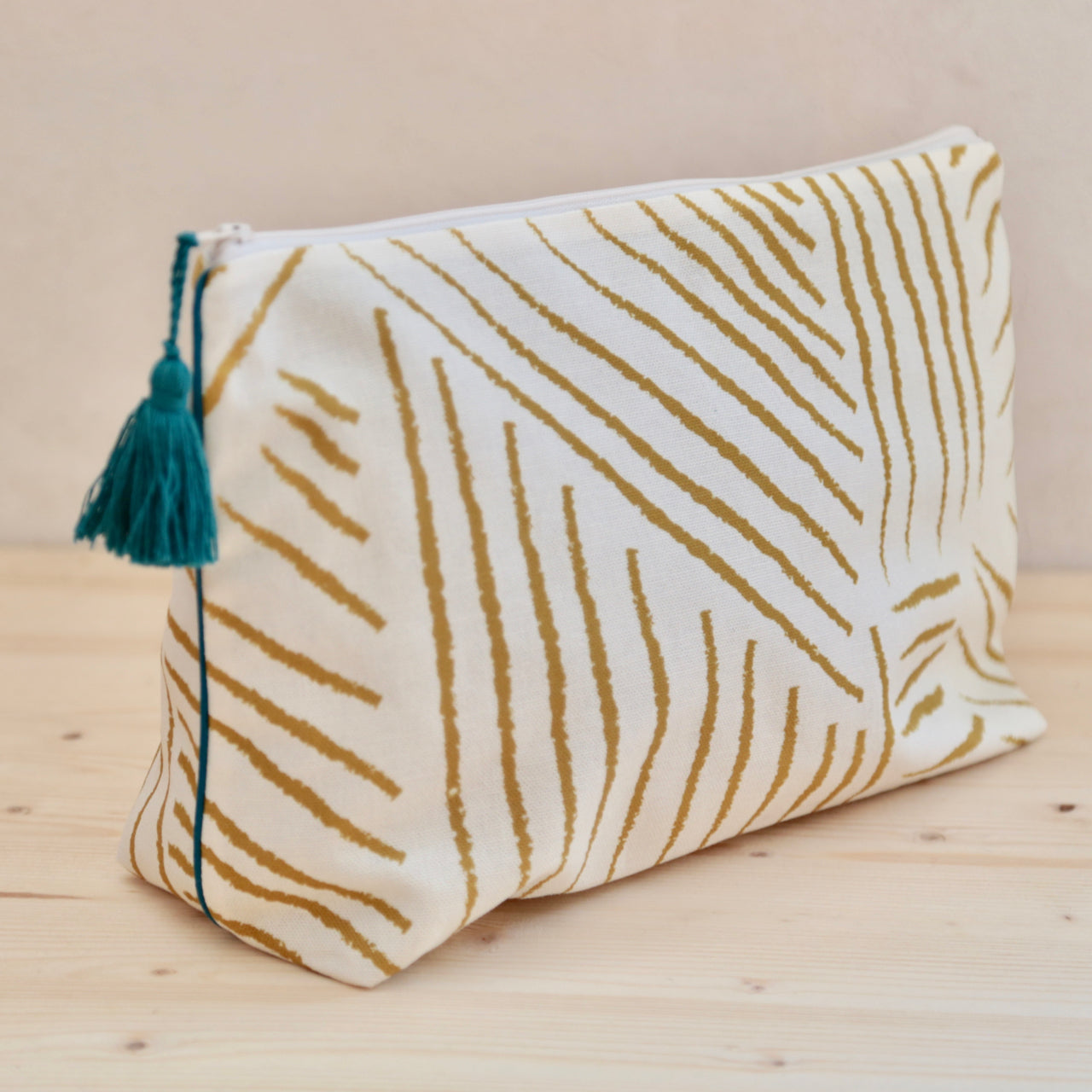 Grande trousse de toilette en coton imprimé