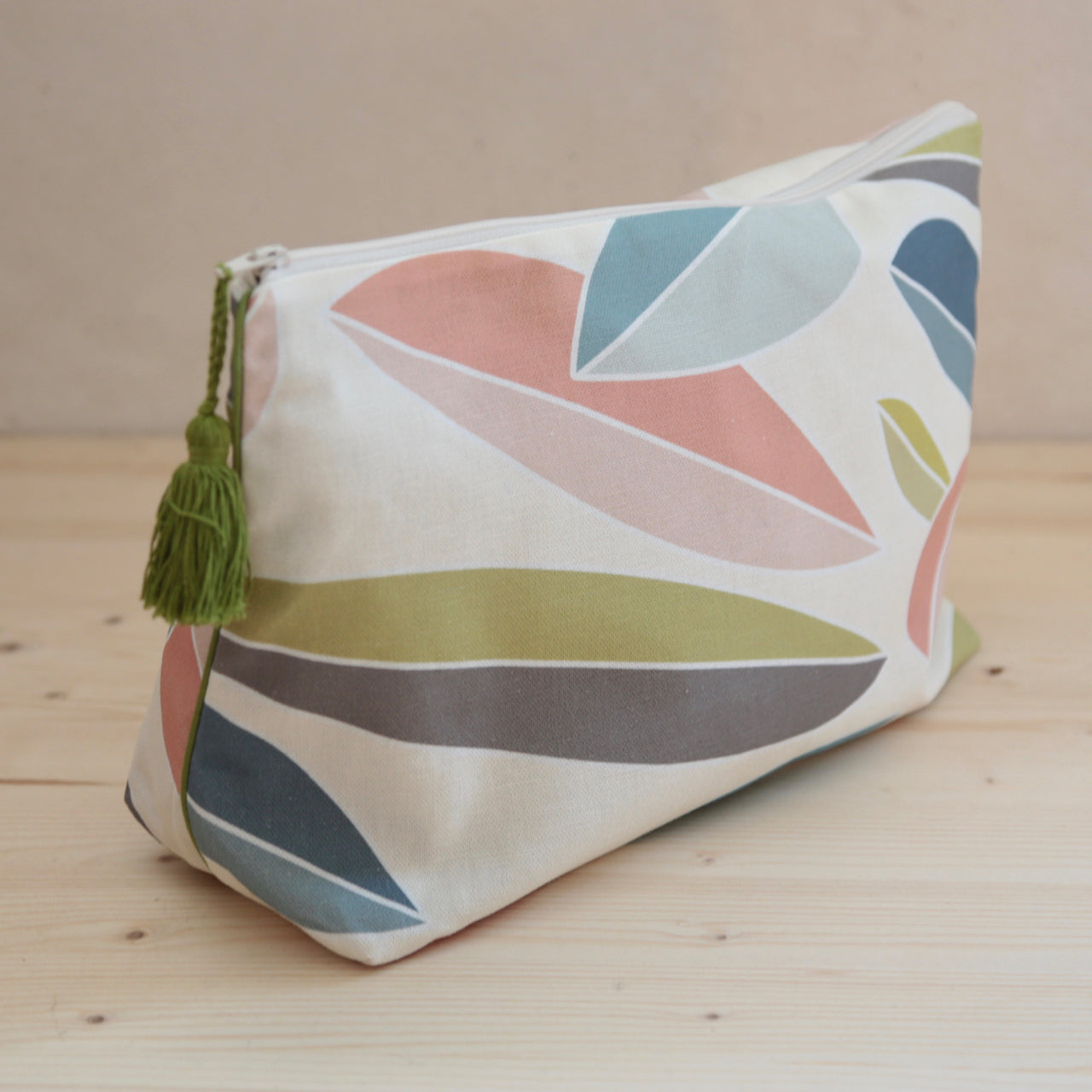 Grande trousse de toilette en coton imprimé