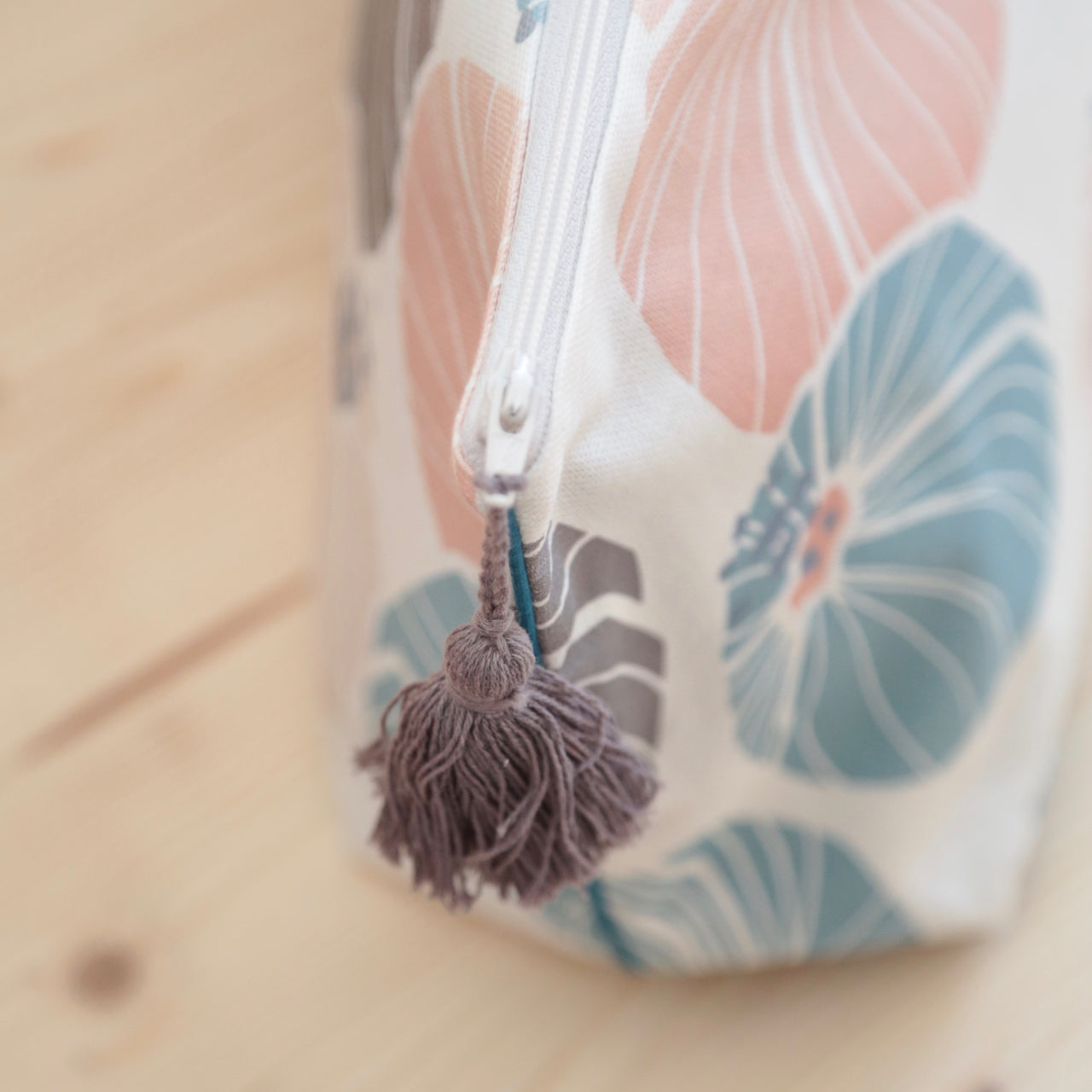 Grande trousse de toilette en coton imprimé