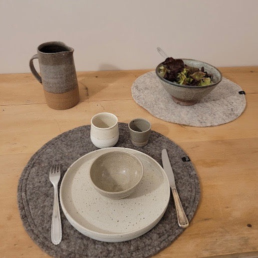 Sets de table ou napperons en feutre de laine