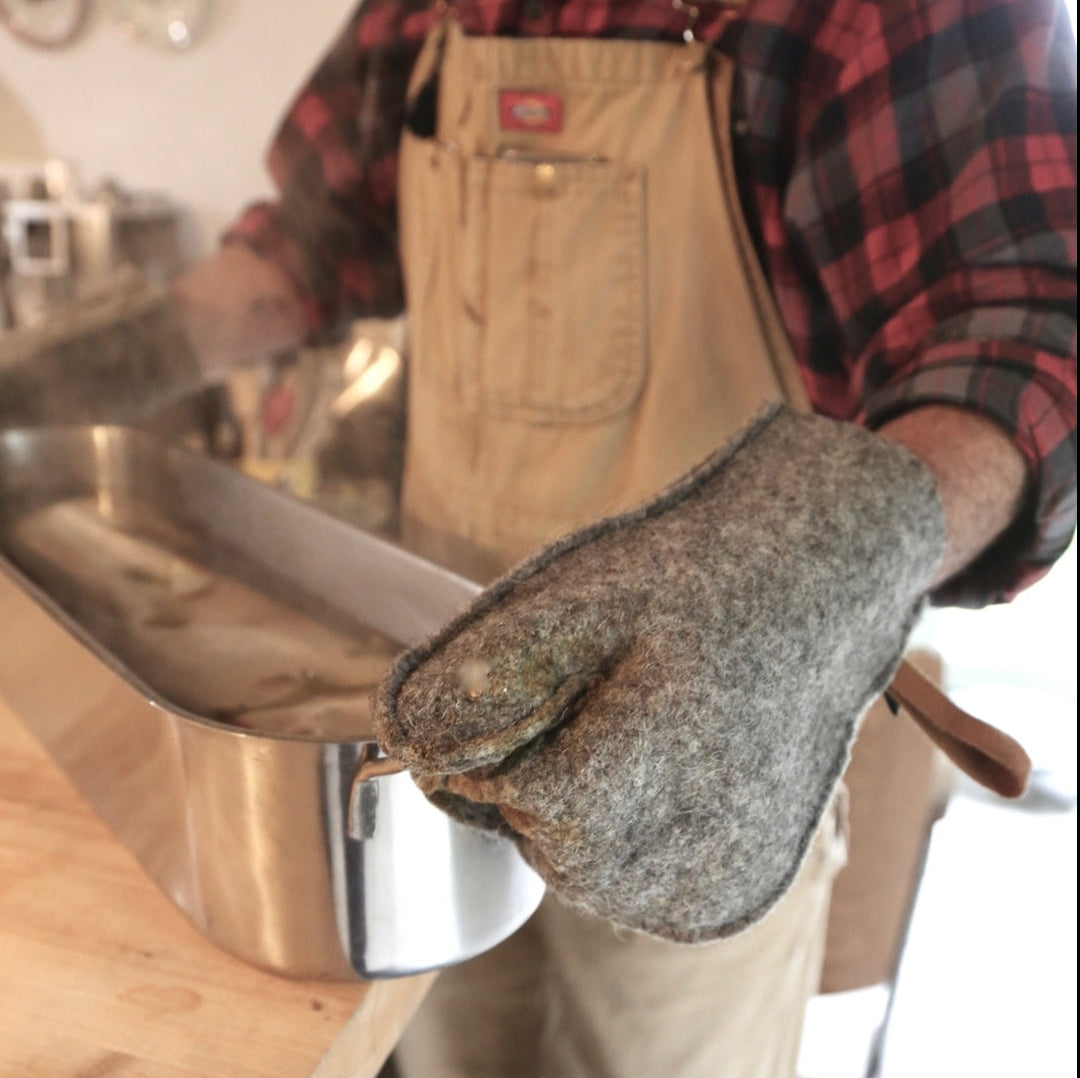 Ensemble de cuisine en feutre de laine