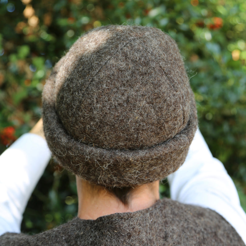 Bonnet en feutre de laine doublé