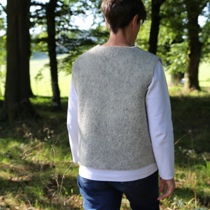 Gilet de berger Michelle /modèle femme / coloris gris clair