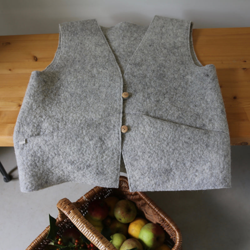 Gilet de berger Michelle /modèle femme / coloris gris clair