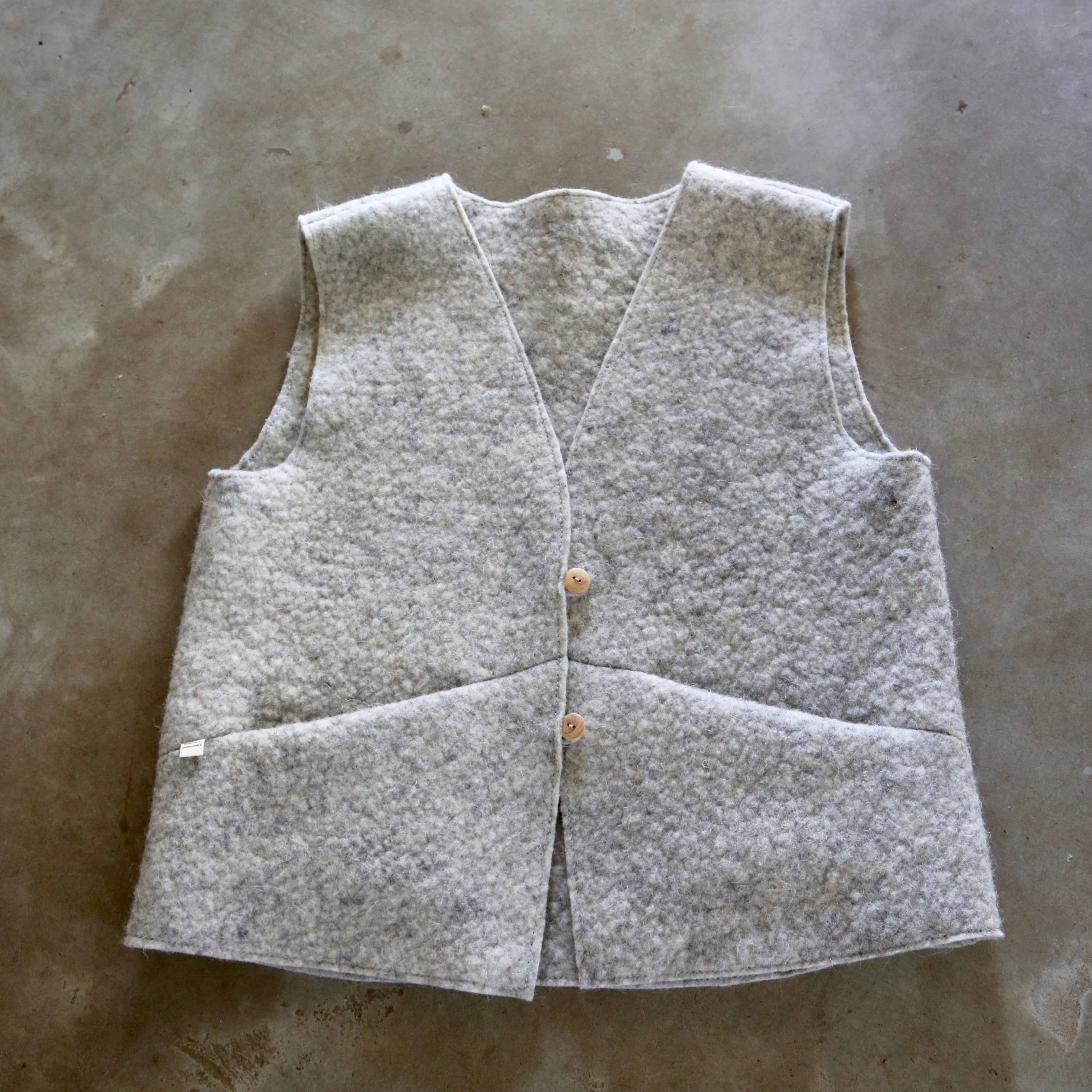 Gilet de berger Michel /modèle homme / coloris gris clair