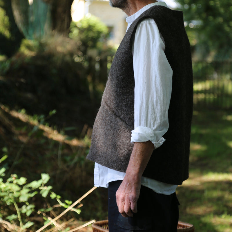 Gilet de berger Michel /modèle homme / coloris gris foncé