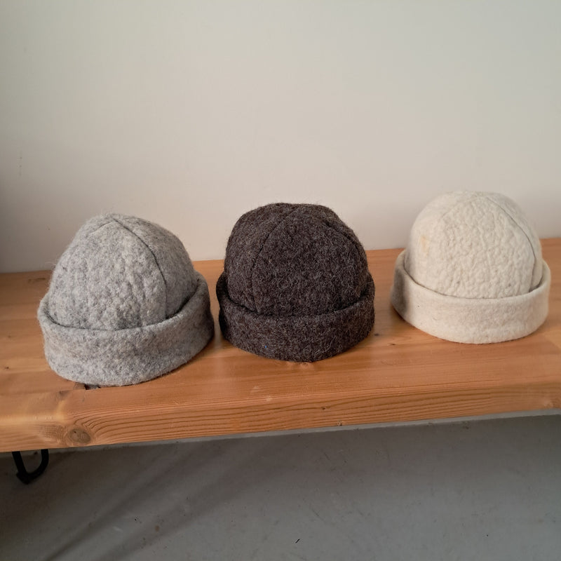 Nouveau bonnet "Doudou" en feutre de laine doublé