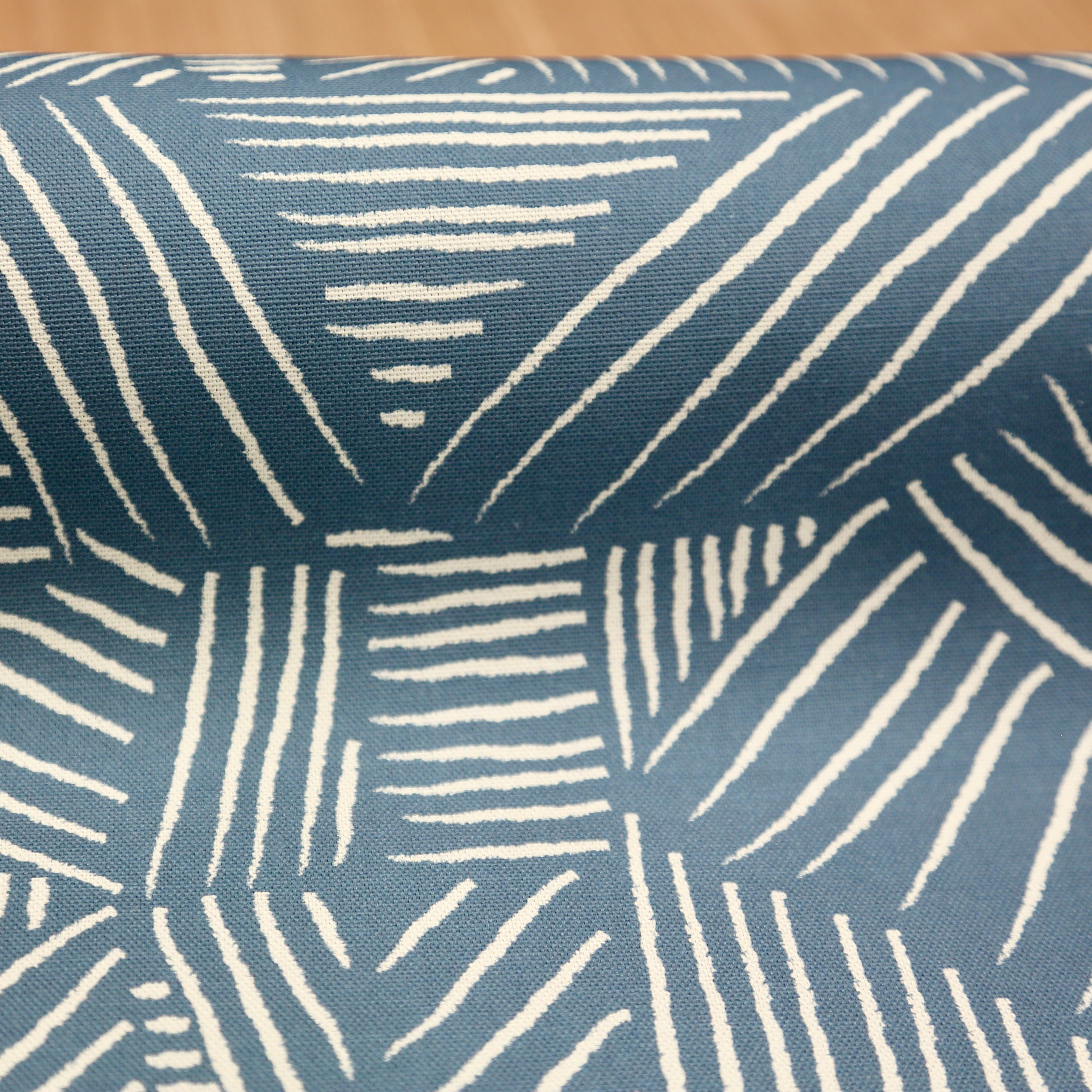 Tissu demi-natté, Champs bleus