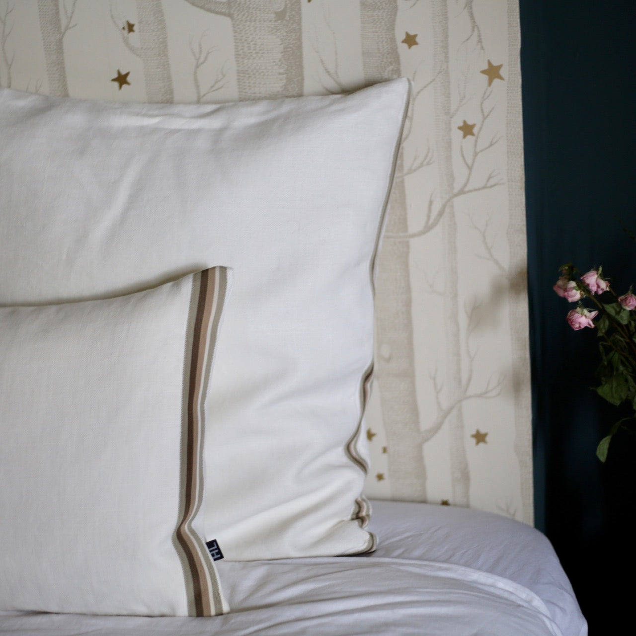 Coussins en lin, déhoussables, intérieur plumes - Format 60 x 60cm