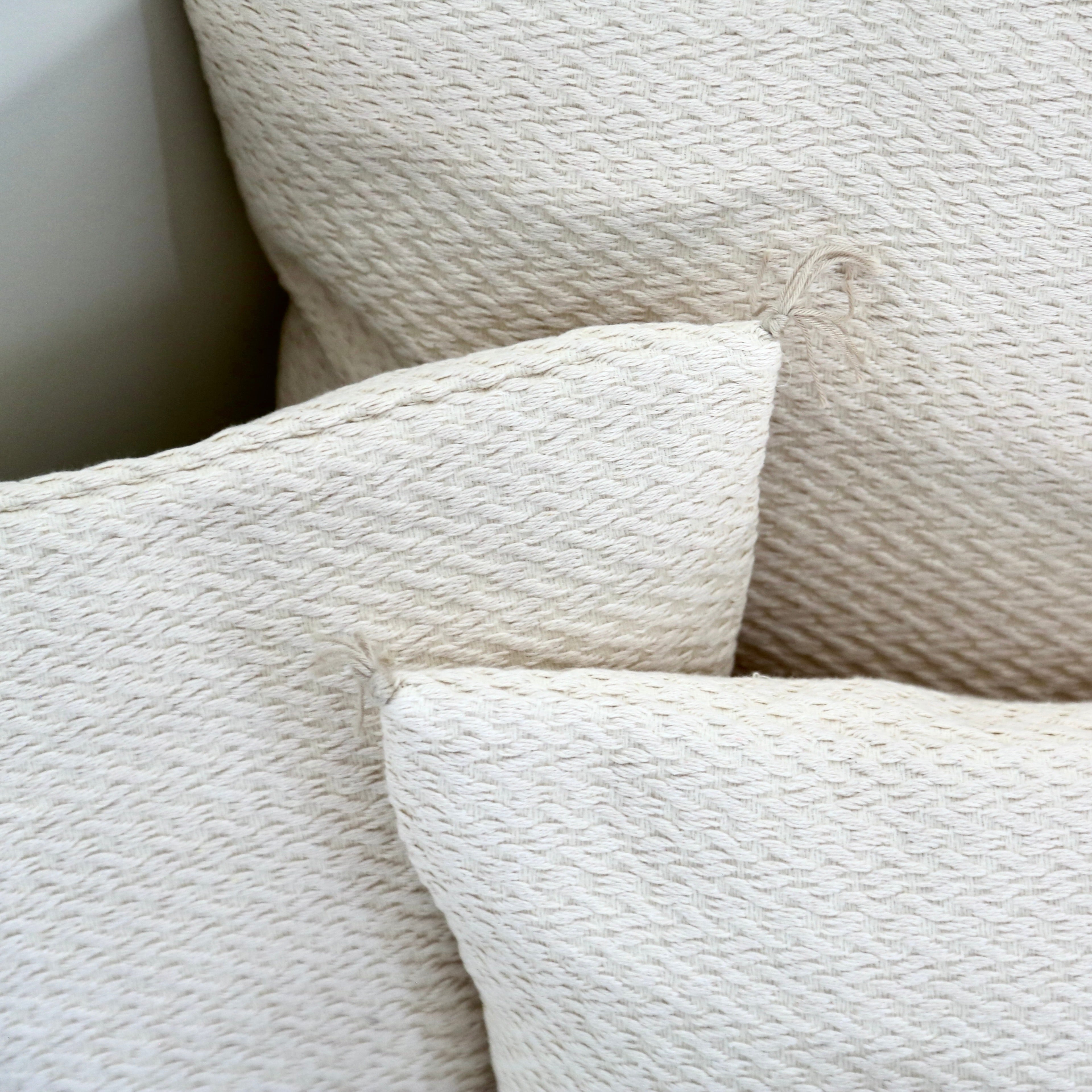 Coussins carrés en tissu Nash