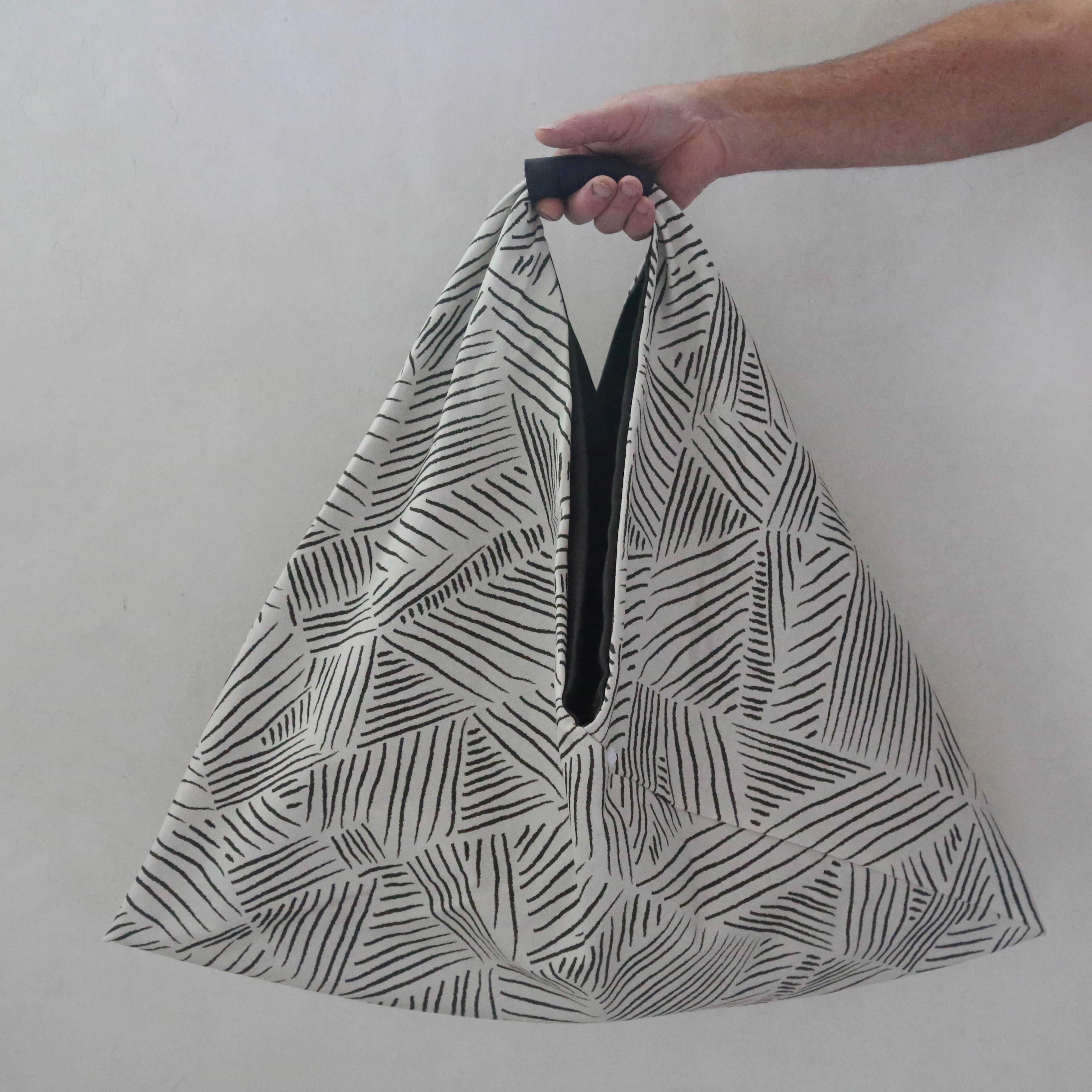 Sac origami en toile imprimée